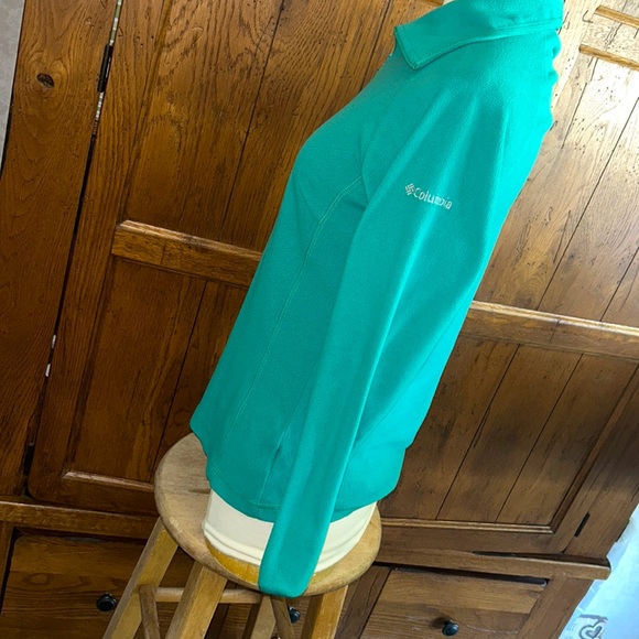COLUMBIA🏔️Fleece 1/4 Zip PULLOVER Teal  Green XS Women’s🍃 - Picture 3 of 8